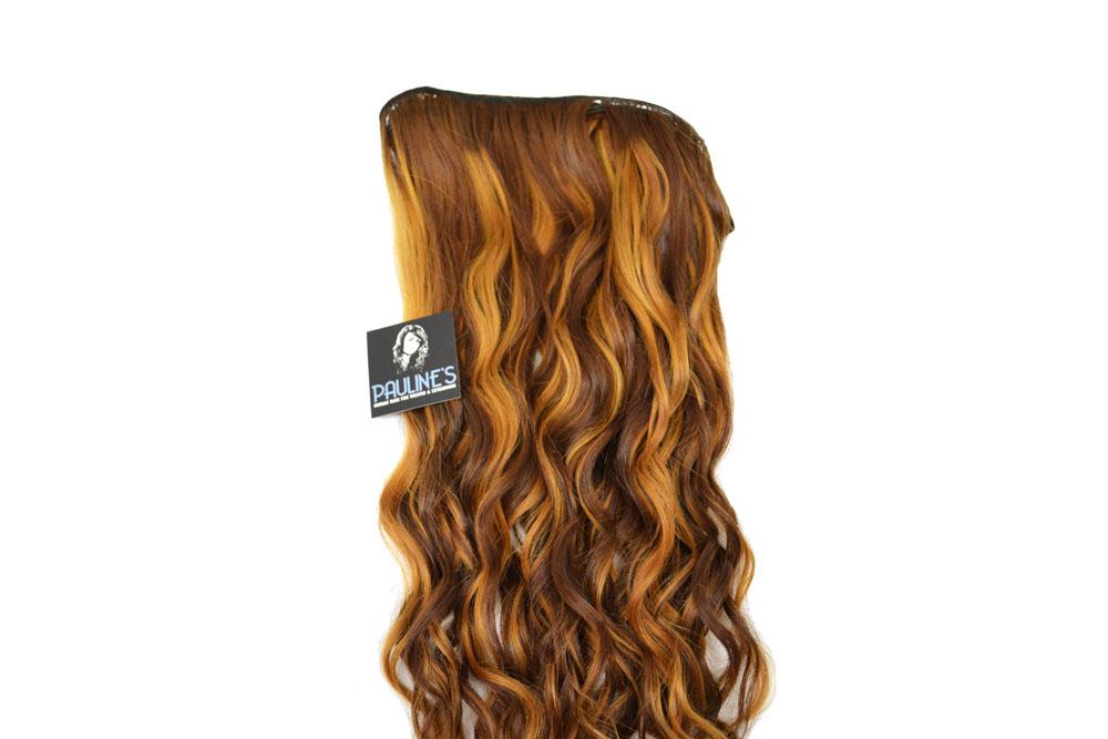 Natural Wavy - Medium Auburn with Light Auburn Streaks